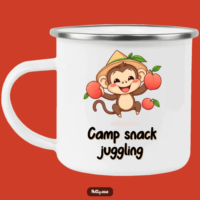 Funny Monkey Juggler Camping Mug - Durable Fruit Trickster Outdoor Gift