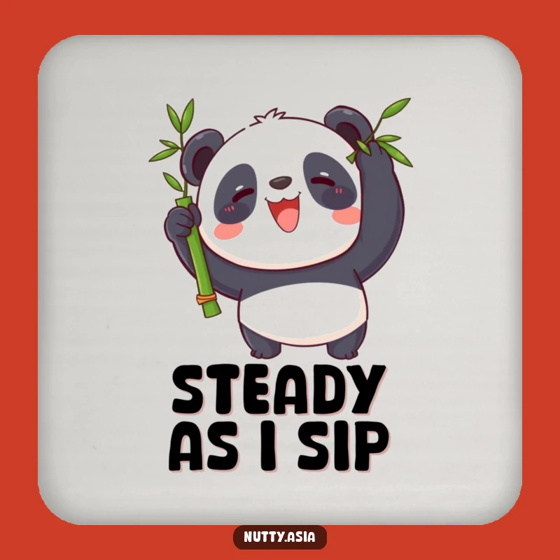 Funny Panda Balance Master Coaster - Bamboo Trickster Drink Protector