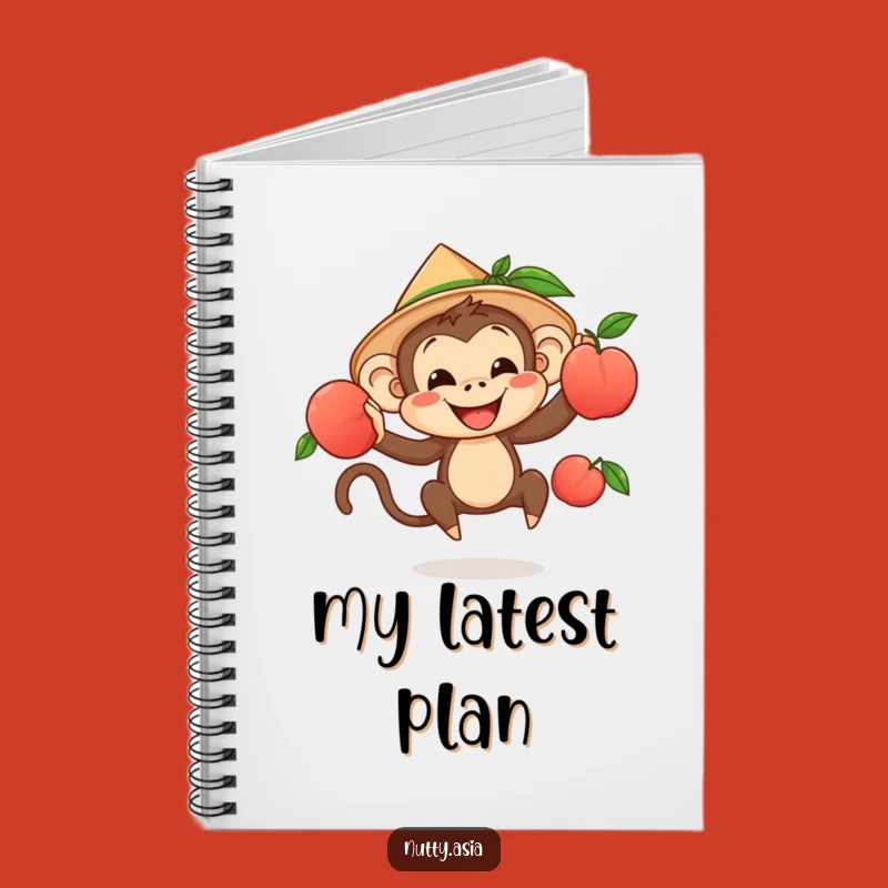 Funny Monkey Juggler Notebook - Cheerful Fruit Trickster Journal