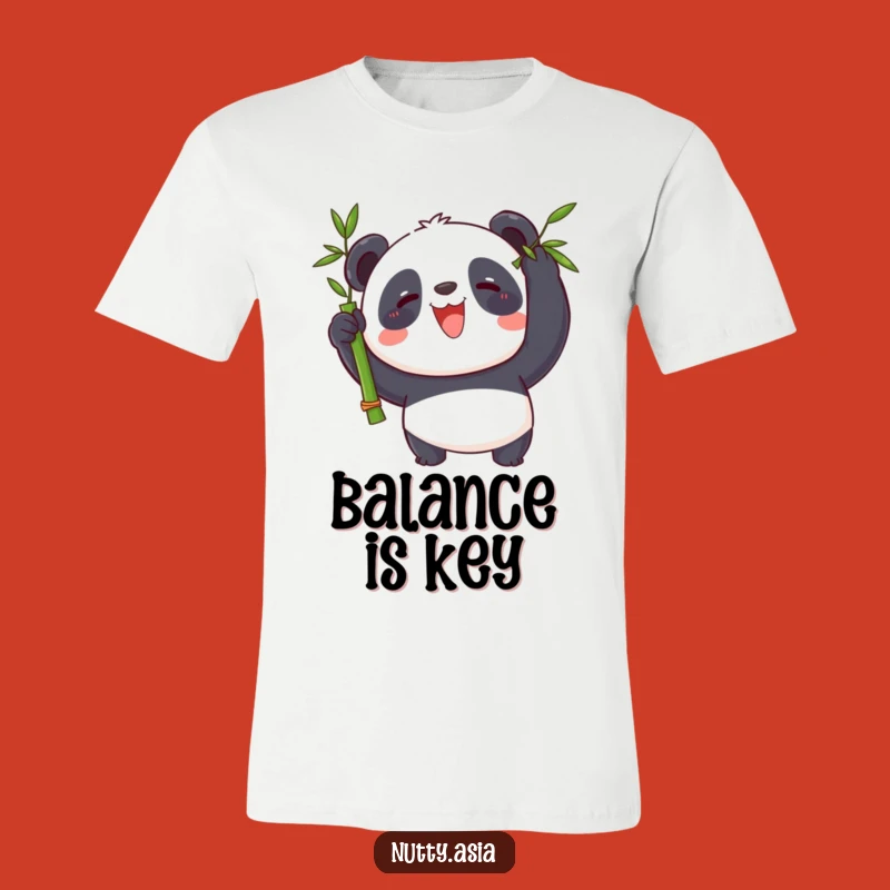 Funny Panda Balance Master T-Shirt - Comical Bamboo Trickster Tee Gift